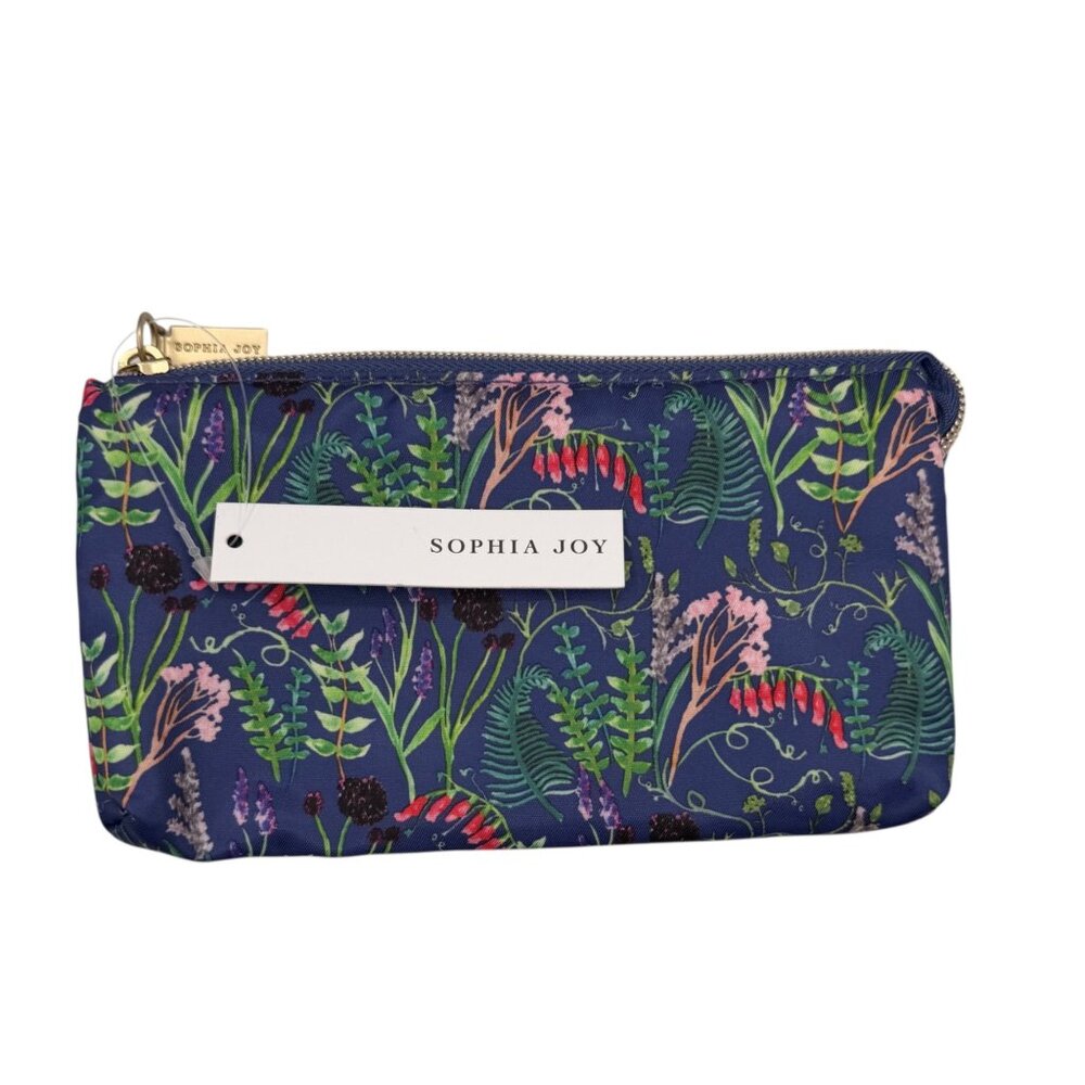 Sophia Joy Floral Compartment‎ Organizer Cosmetic Accessory Travel Purse Bag NWT
